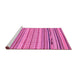 Sideview of Machine Washable Abstract Pink Modern Rug, wshabs2282pnk