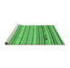 Sideview of Machine Washable Abstract Emerald Green Modern Area Rugs, wshabs2282emgrn