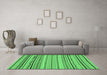 Machine Washable Abstract Emerald Green Modern Area Rugs in a Living Room,, wshabs2282emgrn