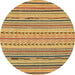 Round Abstract Red Modern Rug, abs2282