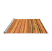 Sideview of Machine Washable Abstract Orange Modern Area Rugs, wshabs2282org