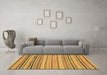 Machine Washable Abstract Brown Modern Rug in a Living Room,, wshabs2282brn