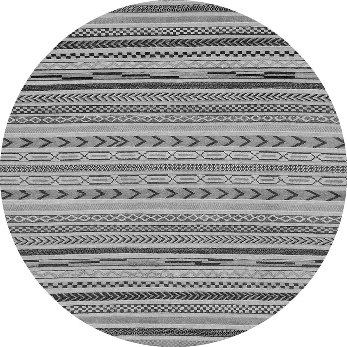 Round Abstract Gray Modern Rug, abs2282gry