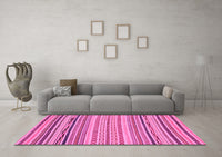 Machine Washable Abstract Pink Modern Rug, wshabs2282pnk