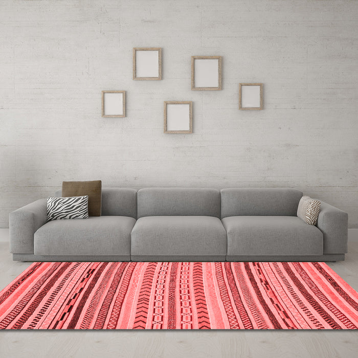 Modern Red Washable Rugs