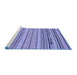 Sideview of Machine Washable Abstract Blue Modern Rug, wshabs2282blu