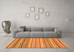 Machine Washable Abstract Orange Modern Area Rugs in a Living Room, wshabs2282org