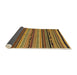 Sideview of Abstract Yellow Modern Rug, abs2283