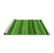 Sideview of Machine Washable Abstract Green Modern Area Rugs, wshabs2283grn