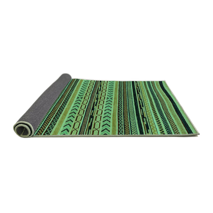 Sideview of Abstract Turquoise Modern Rug, abs2283turq