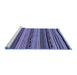 Sideview of Machine Washable Abstract Blue Modern Rug, wshabs2283blu