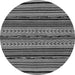 Round Abstract Gray Modern Rug, abs2283gry