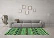 Machine Washable Abstract Turquoise Modern Area Rugs in a Living Room,, wshabs2283turq