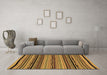 Machine Washable Abstract Brown Modern Rug in a Living Room,, wshabs2283brn