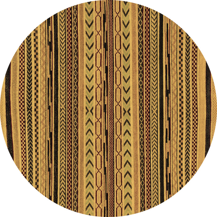 Round Machine Washable Abstract Brown Modern Rug, wshabs2283brn