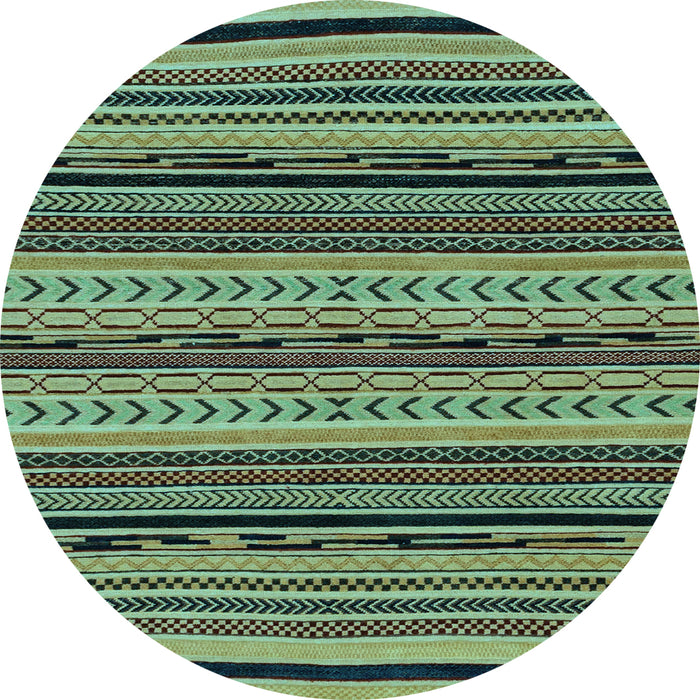 Round Machine Washable Abstract Light Blue Modern Rug, wshabs2283lblu
