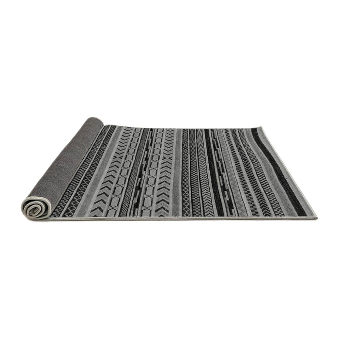 Sideview of Abstract Gray Modern Rug, abs2283gry