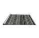 Sideview of Machine Washable Abstract Gray Modern Rug, wshabs2283gry