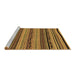 Sideview of Machine Washable Abstract Brown Modern Rug, wshabs2283brn