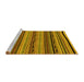 Sideview of Machine Washable Abstract Yellow Modern Rug, wshabs2283yw