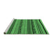 Sideview of Machine Washable Abstract Emerald Green Modern Area Rugs, wshabs2283emgrn