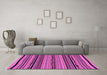 Machine Washable Abstract Purple Modern Area Rugs in a Living Room, wshabs2283pur