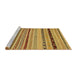 Sideview of Machine Washable Abstract Orange Rug, wshabs2284