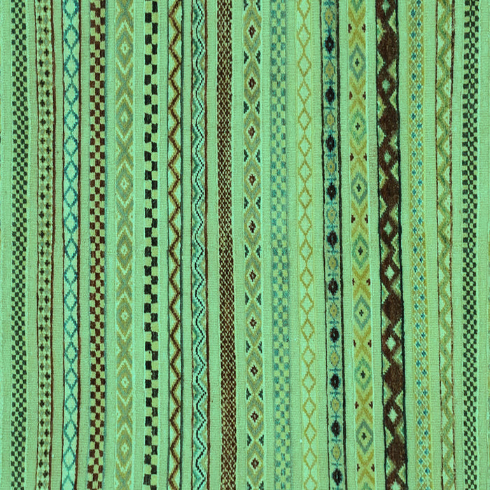 Square Machine Washable Abstract Turquoise Modern Area Rugs, wshabs2284turq