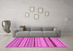 Machine Washable Abstract Purple Modern Area Rugs in a Living Room, wshabs2284pur