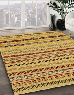 Abstract Orange Modern Rug in Family Room, abs2284
