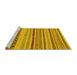 Sideview of Machine Washable Abstract Yellow Modern Rug, wshabs2284yw