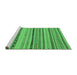 Sideview of Machine Washable Abstract Emerald Green Modern Area Rugs, wshabs2284emgrn