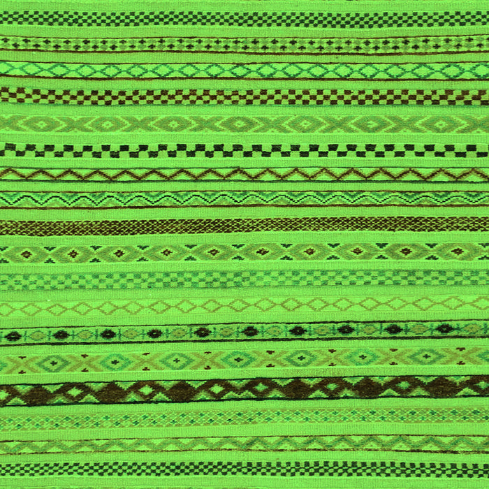 Square Machine Washable Abstract Green Modern Area Rugs, wshabs2284grn