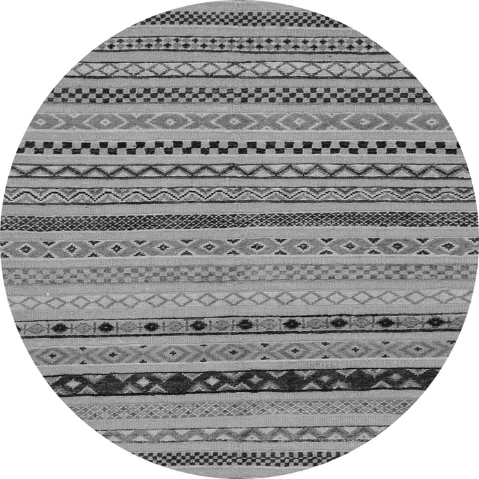 Round Machine Washable Abstract Gray Modern Rug, wshabs2284gry