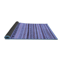 Sideview of Abstract Blue Modern Rug, abs2284blu