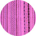 Round Abstract Purple Modern Rug, abs2284pur