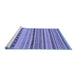 Sideview of Machine Washable Abstract Blue Modern Rug, wshabs2284blu