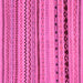 Square Machine Washable Abstract Pink Modern Rug, wshabs2284pnk