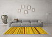 Machine Washable Abstract Yellow Modern Rug in a Living Room, wshabs2284yw