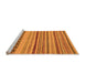 Sideview of Machine Washable Abstract Orange Modern Area Rugs, wshabs2284org