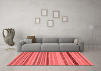 Machine Washable Abstract Red Modern Rug, wshabs2284red