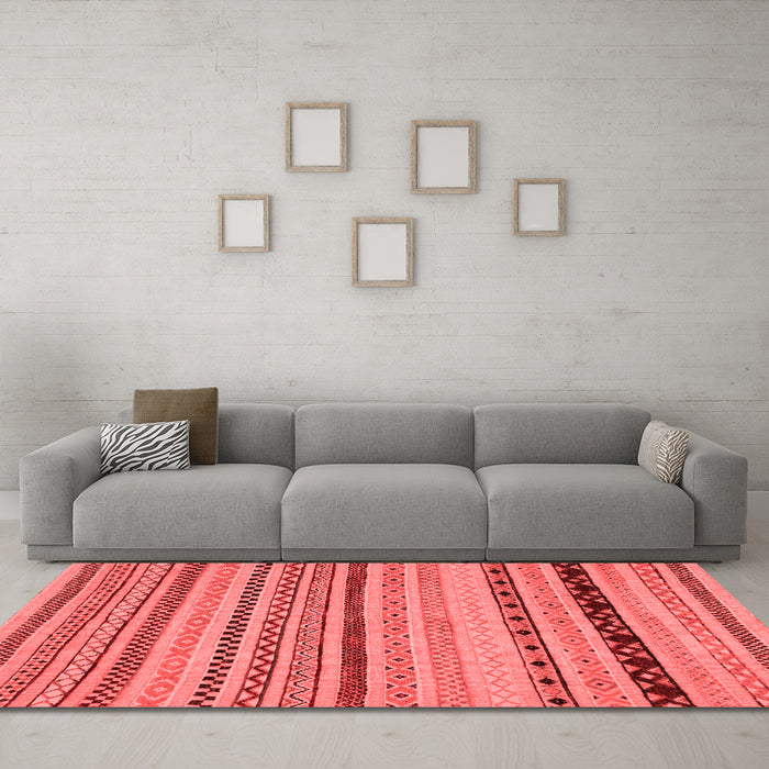 Modern Red Washable Rugs