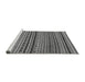 Sideview of Machine Washable Abstract Gray Modern Rug, wshabs2285gry