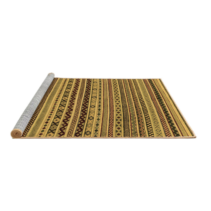 Sideview of Machine Washable Abstract Brown Modern Rug, wshabs2285brn