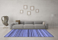 Machine Washable Abstract Blue Modern Rug, wshabs2285blu