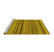 Sideview of Machine Washable Abstract Yellow Modern Rug, wshabs2285yw