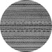 Round Abstract Gray Modern Rug, abs2285gry