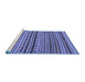 Sideview of Machine Washable Abstract Blue Modern Rug, wshabs2285blu