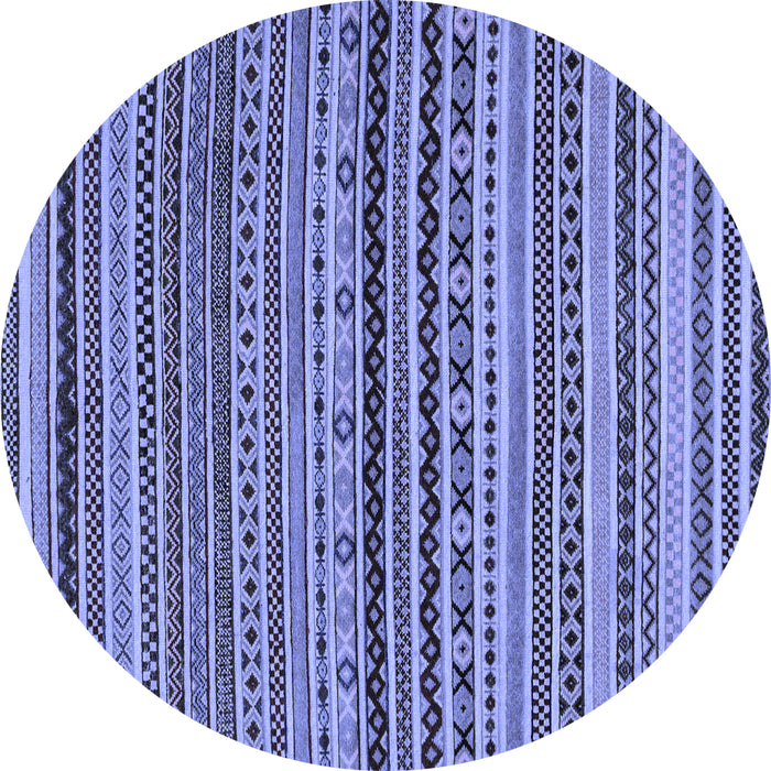 Round Machine Washable Abstract Blue Modern Rug, wshabs2285blu