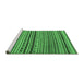 Sideview of Machine Washable Abstract Emerald Green Modern Area Rugs, wshabs2285emgrn